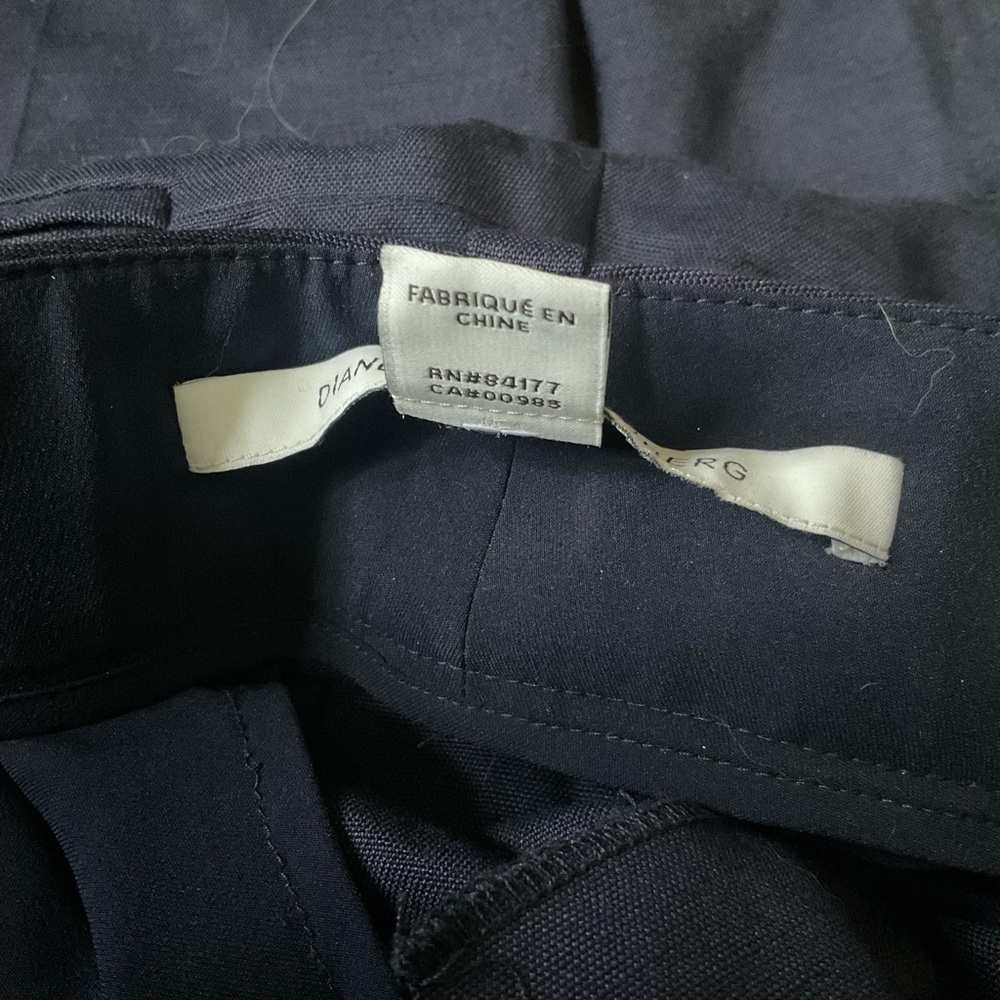 “DIANE VON FURSTENBERG” Navy Blue Straight Leg Dress Pants - Picture 5 of 10